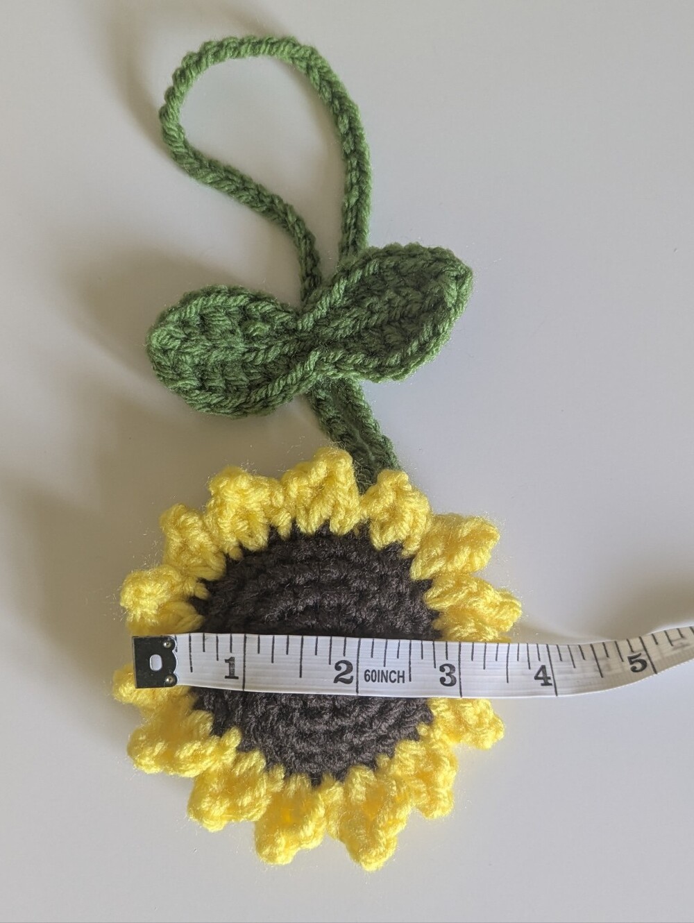 Crochet Sunflower Car Mirror Hanging Charm | Crochet Hanging Accessory - Picture 11 of 11